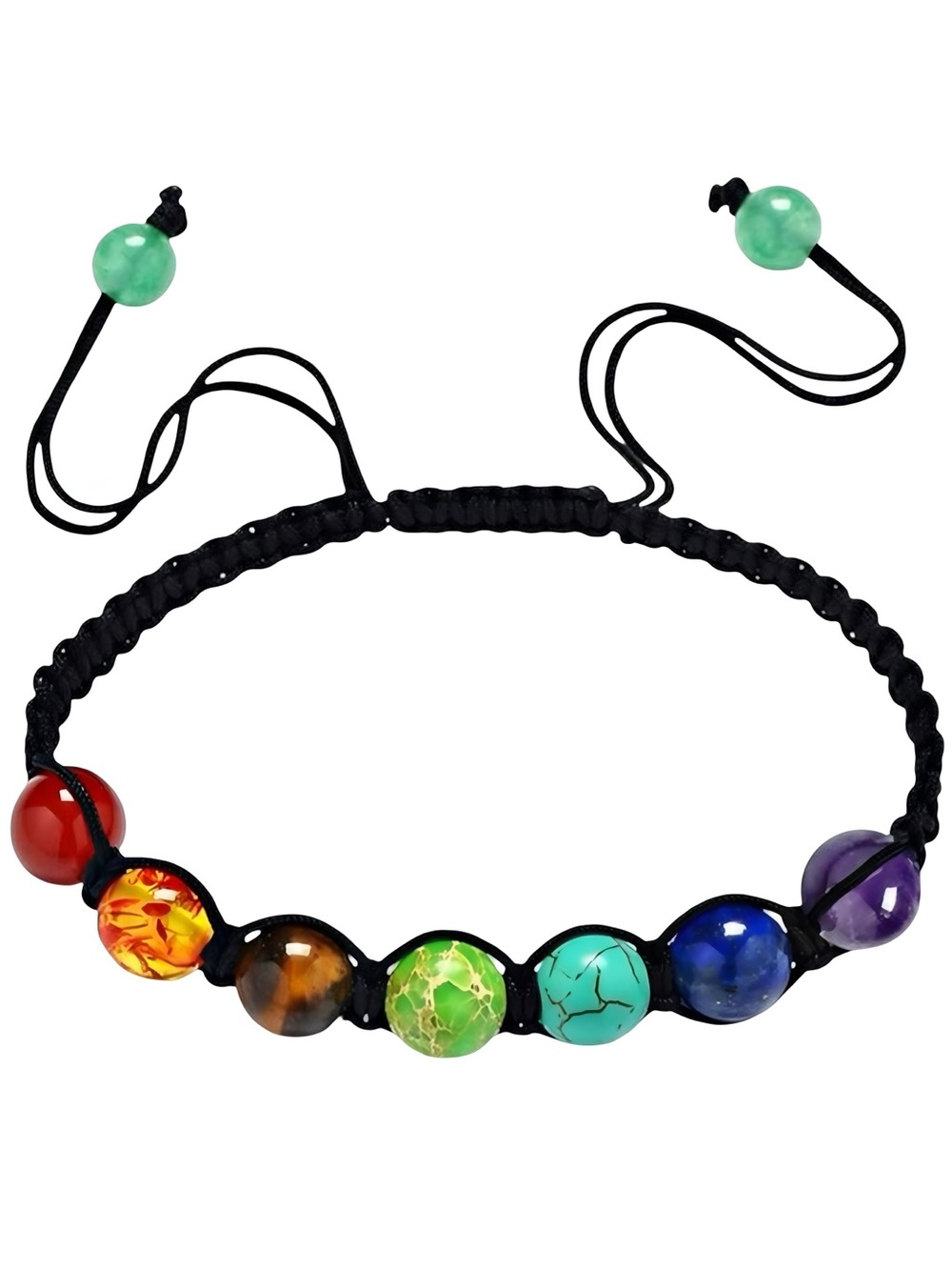 Adjustable Braided Chakra Bracelet